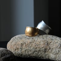 norme dew wide ring (Matt) / SV925＋Gold Plated