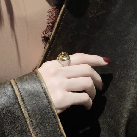 Heart barbell ring