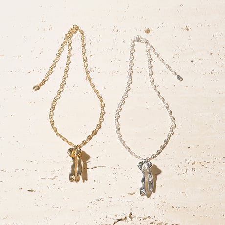 Ribbon small necklace