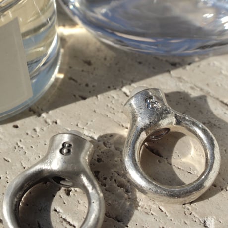 Tap pearl ring (Mens size only)  [Unisex line]