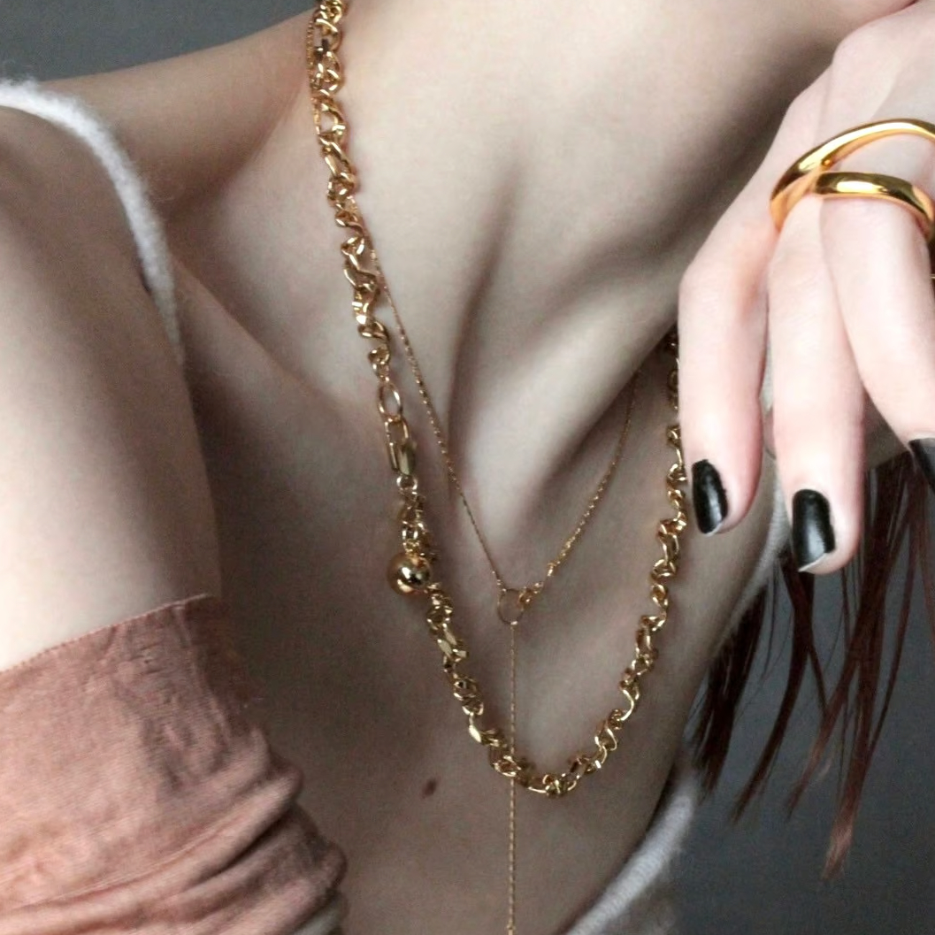 Figue necklace (2P) | Soierie Online Store