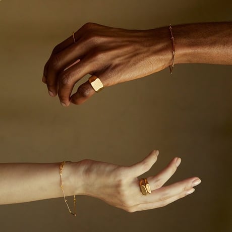 norme bamboo chain bracelet (slim) / SV925＋Gold Plated