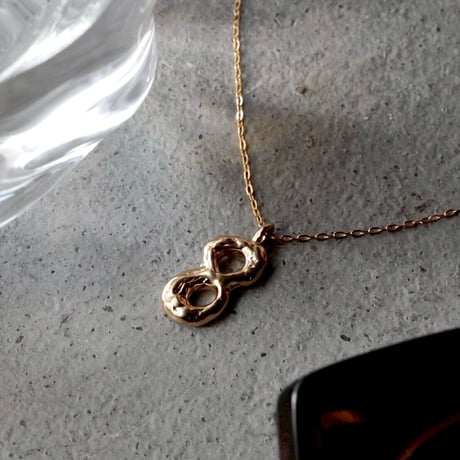 norme numbering necklace / SV925＋Gold Plated
