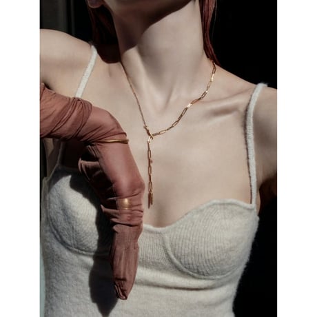 norme dew long frame necklace / SV925＋Gold Plated