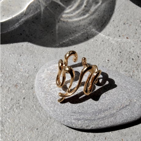 norme pulse cuff ring / SV925＋Gold Plated