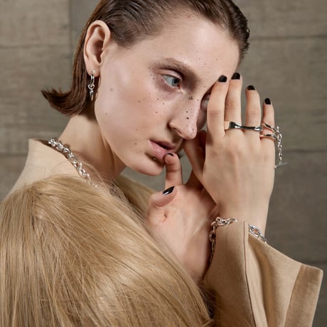 Infinity chain cuff ring