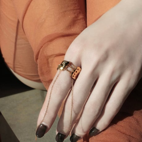 norme playing chain ring / SV925＋Gold Plated