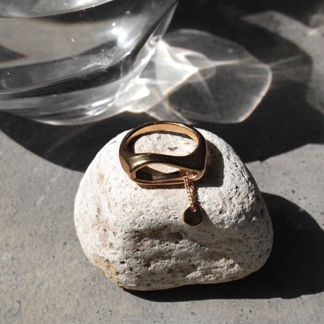 norme tag flat ring / SV925＋Gold Plated