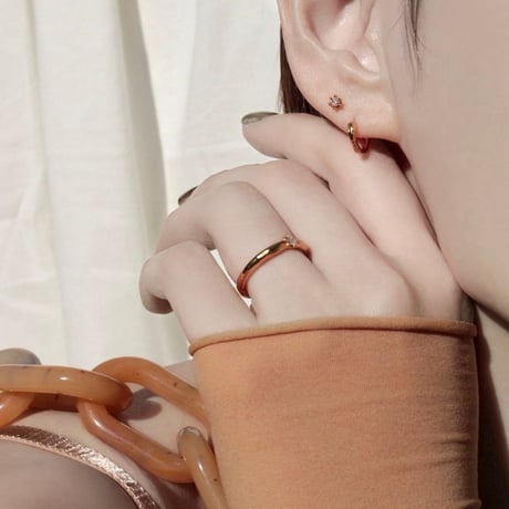 norme diamond ring / SV925＋Gold Plated