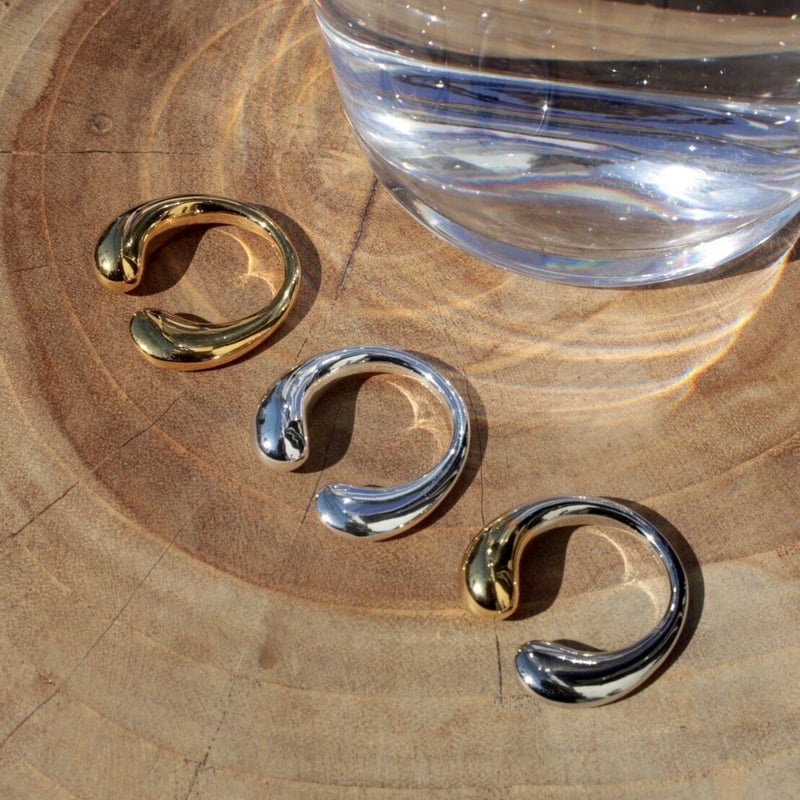 Moist asymmetry earcuff ring (mix color)【Exclus Moist asymmetry earcuff ring (mix color)【Exclus