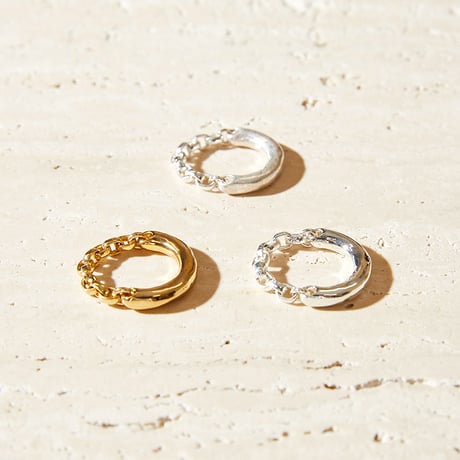 Vintage metal chain ring