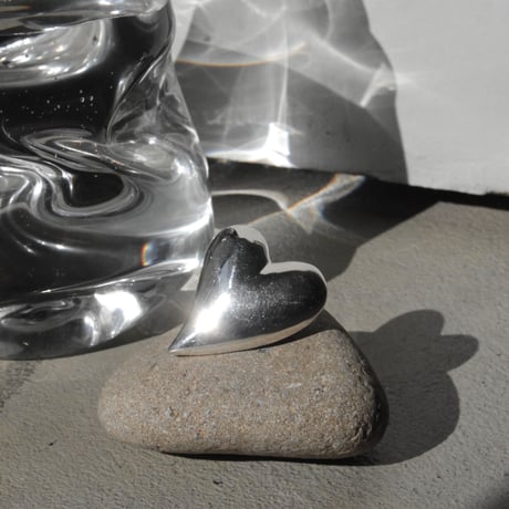 Heart brooch / Silver 【Silver 925 product】