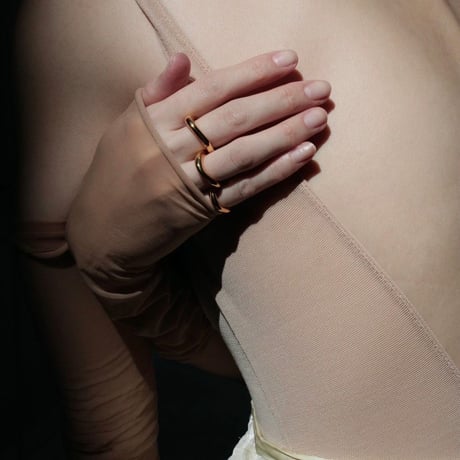 norme earcuff ring (1P)  #4 / SV925＋Gold Plated