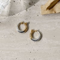norme sleek earing (Mix) / SV925＋Gold Plated