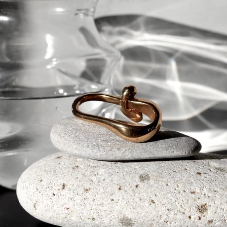 norme metal pearl w ring / SV925＋Gold Plated