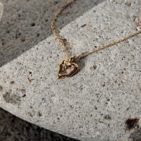 norme open heart mini necklace / SV925＋Gold Plated