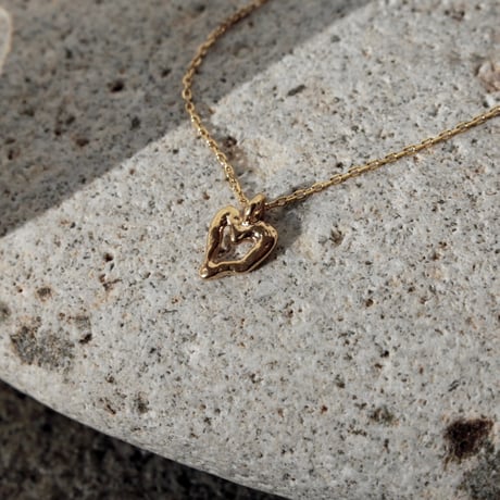 norme open heart mini necklace / SV925＋Gold Plated