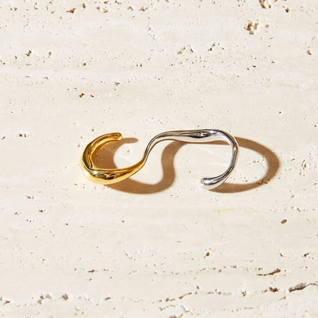 Metal art three finger ring (mix color)