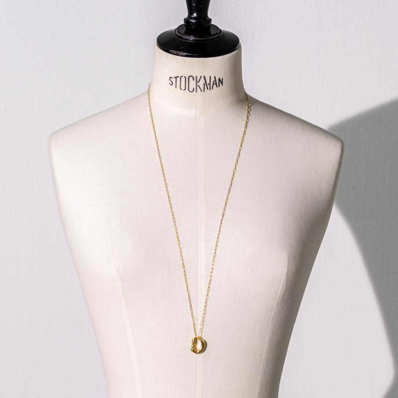 Long Gold Charm Necklace