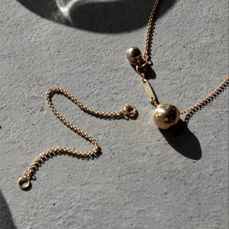 norme metal pearl necklace / SV925＋Gold Plated