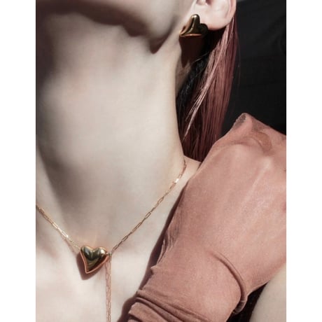 Heart necklace / Gold 【Silver 925 product】