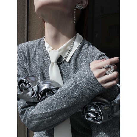 Stone drop ear clip (1P)