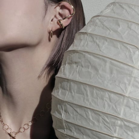 norme clear hook earcuff / SV925＋Gold Plated