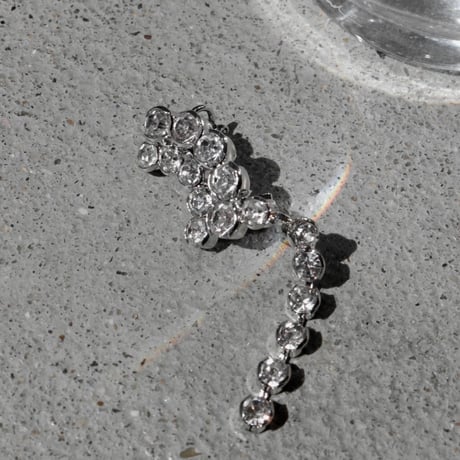 Stone drop ear clip (1P)
