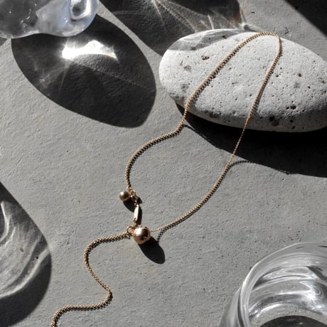 norme metal pearl necklace / SV925＋Gold Plated