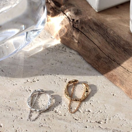 Aging chain cuff ring (1P)