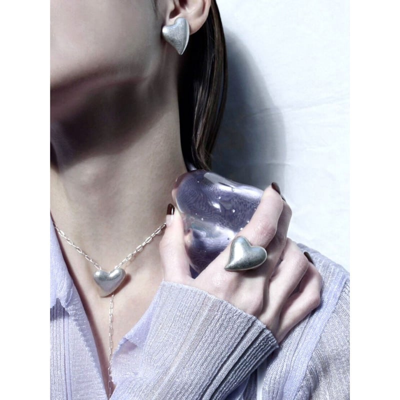 Heart earing (2P)【limited edition color】 | Soie 