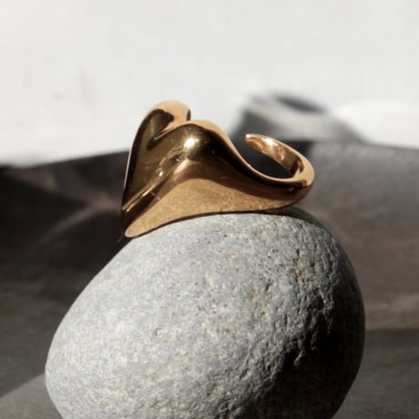 Heart ring / Gold 【Silver 925 product】