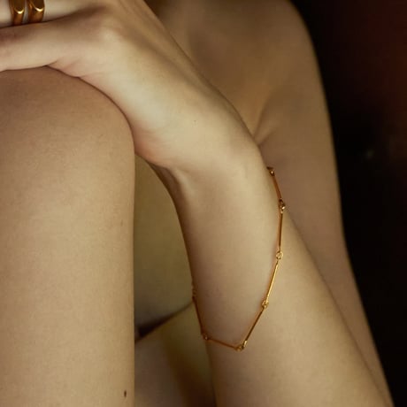 norme bamboo chain bracelet (slim) / SV925＋Gold Plated