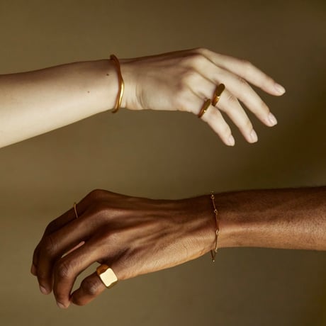 norme dew bangle (Matt) / SV925＋Gold Plated