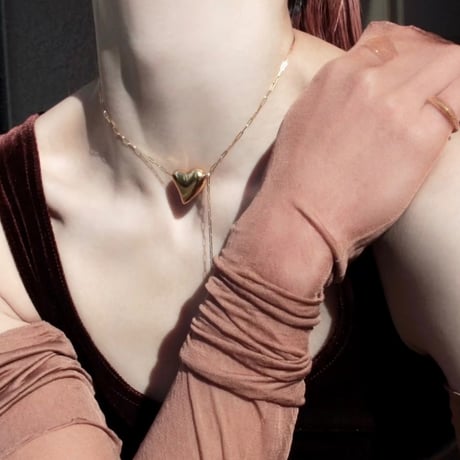 Heart necklace / Gold 【Silver 925 product】