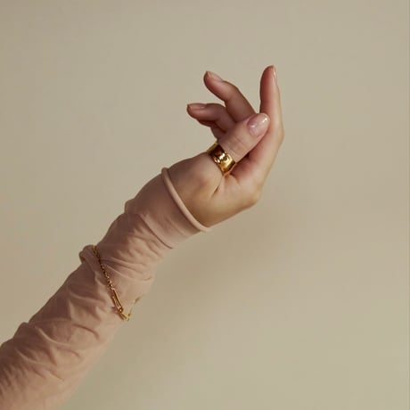 norme dew wide ring / SV925＋Gold Plated