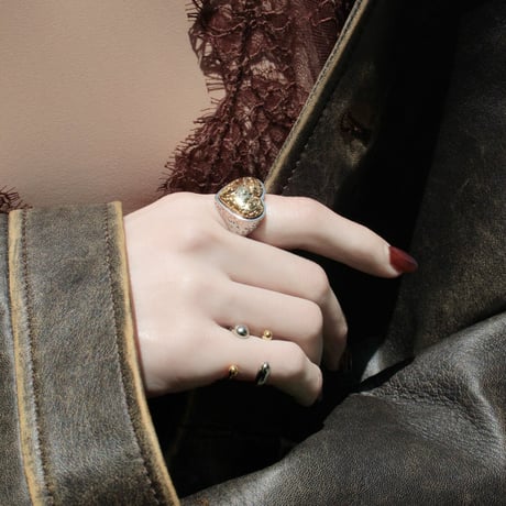 Heart barbell ring