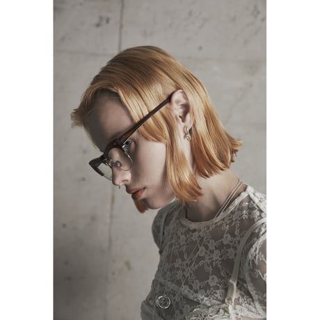 Metal art short necklace