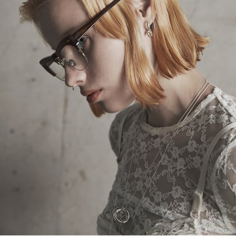 Metal art short necklace