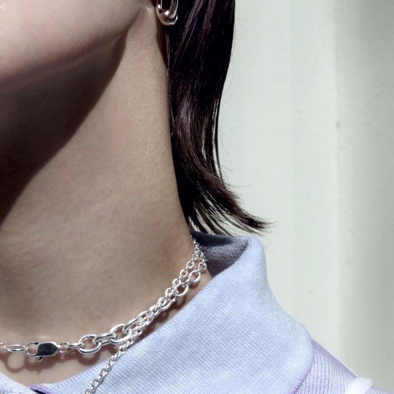 Mud wall id necklace/ Silver [Unisex line] | So
