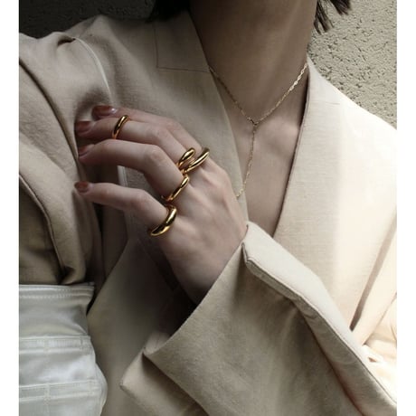 norme air metal necklace / K18