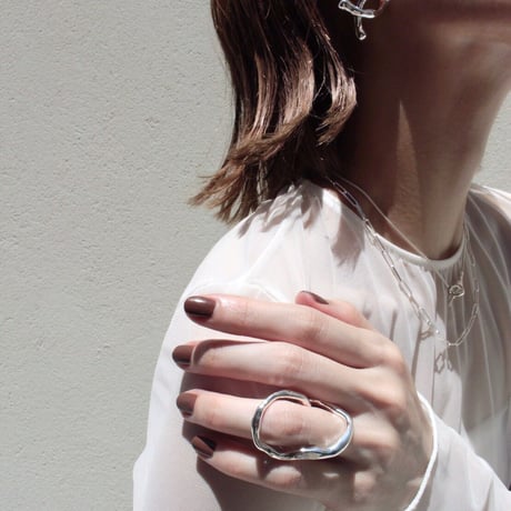 Tangled earcuff ring (1P) (one color)