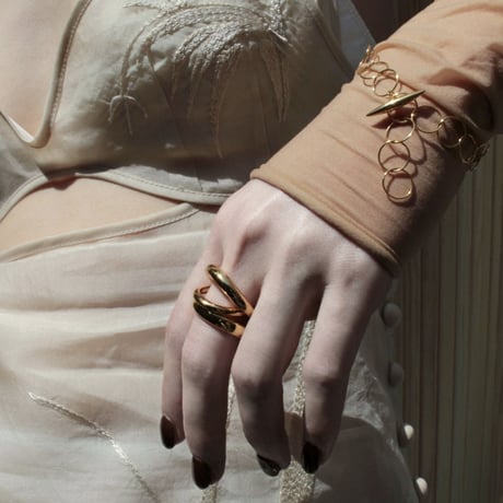 norme clear circle bracelet / SV925＋Gold Plated