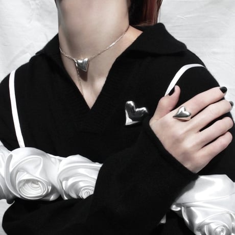 Heart ring / Silver 【Silver 925 product】