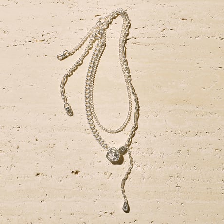 Rose layered necklace