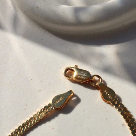 norme flat snake  bracelet / SV925＋Gold Plated