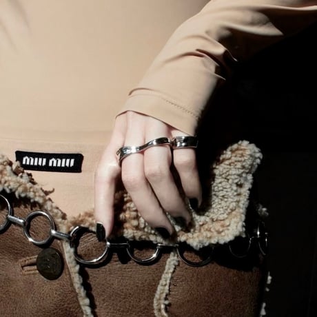 Ribbon cloth pinky ring