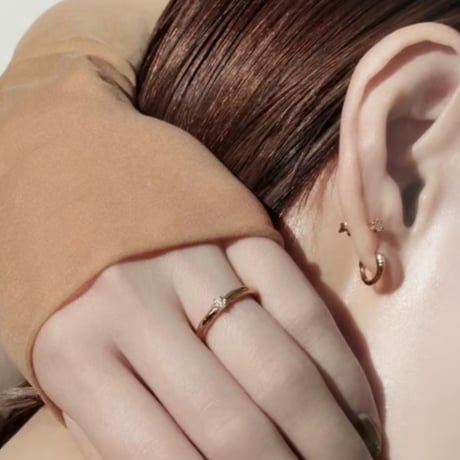 norme uncut hoop pierce (2p) / SV925＋Gold Plated