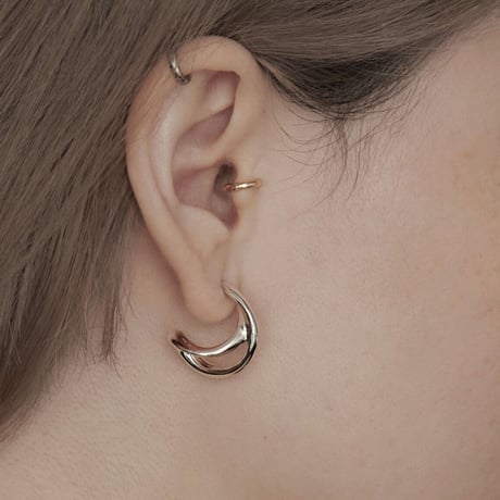Curve hoop pierce (2P) (mix color)