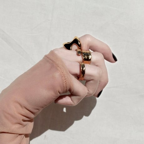 Flower cell ring (gloss)